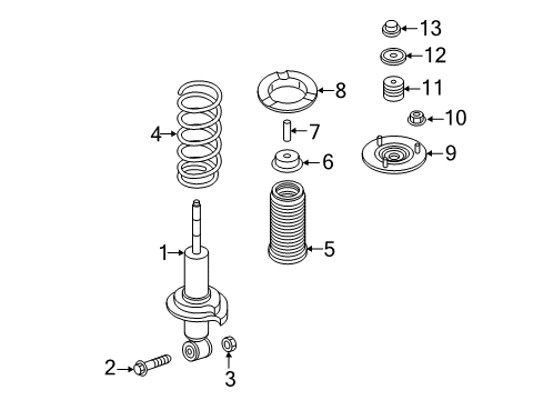 2017 Nissan Titan XD Struts & Components - Front Tube-Distance, Shock Absorber Mounting Diagram for 55323-1PA0A