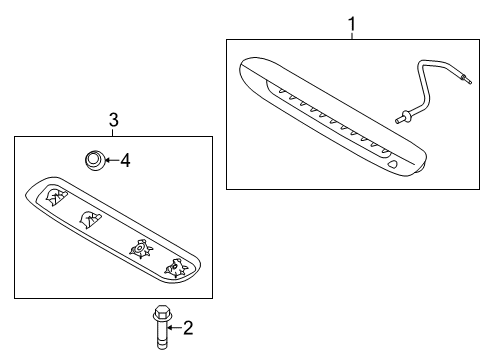 2015 Kia Soul High Mount Lamps Lamp Assembly-High Mounted Stop Diagram for 92700B2020