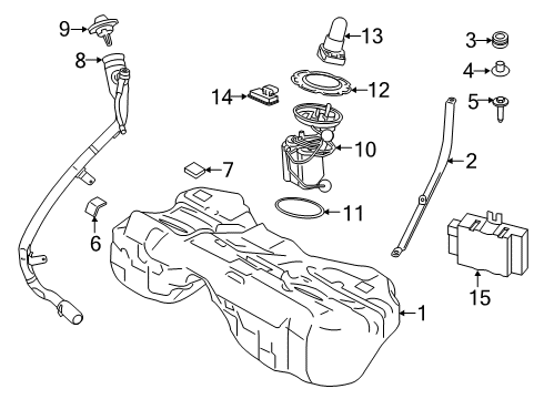 2019 BMW 640i xDrive Gran Turismo Fuel System Components PLASTIC FILLER PIPE Diagram for 16117353493