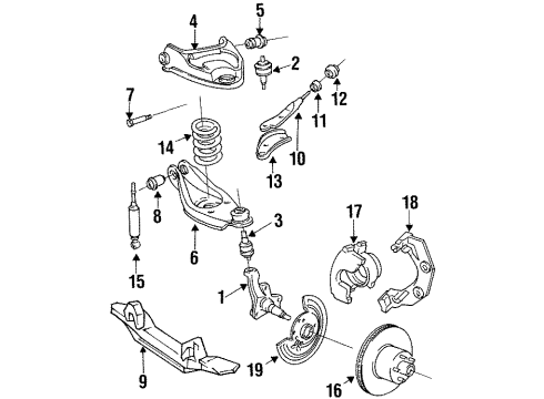 1992 Dodge B350 Front Brakes Seal-Wheel Bearing Diagram for 3820197AB