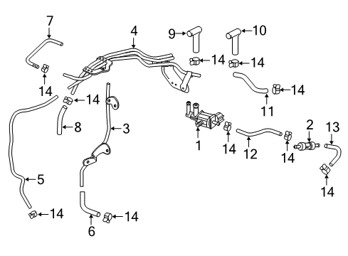 2018 Honda Accord Emission Components Clamp, Tube (D11.5) Diagram for 91414-S3V-003