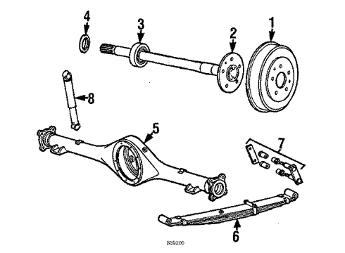 1985 Toyota Pickup Rear Suspension Hose, Flexible Diagram for 96940-34805