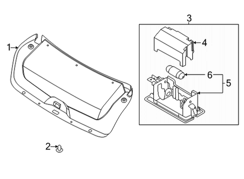 2021 Kia K5 Bulbs Trim T/LID Diagram for 81051L3000