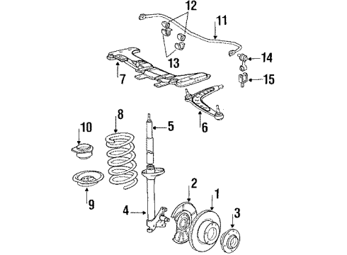 1987 BMW 325i Front Suspension Coil Spring Diagram for 31331131940