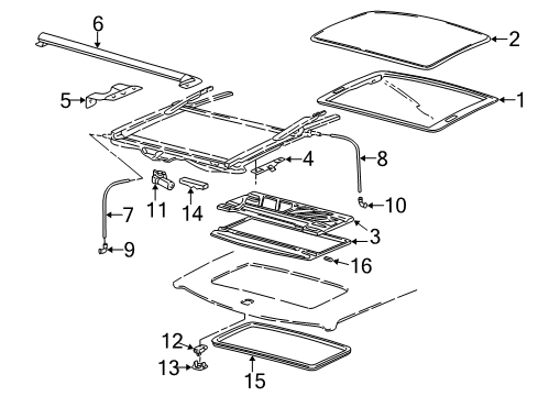 1998 Chevrolet Malibu Sunroof Bolt-Map Sensor To Bracket Diagram for 11514491