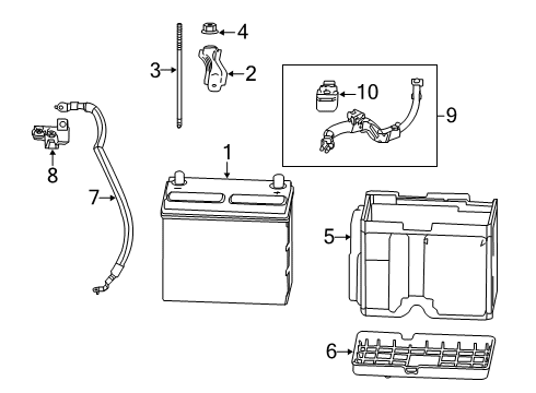 2019 Honda Accord Battery Insulator (55B24) Diagram for 31531-TWA-A01