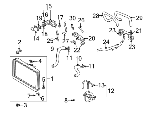 2009 Lexus SC430 Powertrain Control Pipe Sub-Assy, Water By-Pass Diagram for 16206-50120
