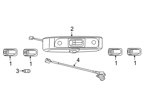 2016 Ram ProMaster 1500 Parking Aid Bezel-Back Up Camera Diagram for 6NC01RXFAA