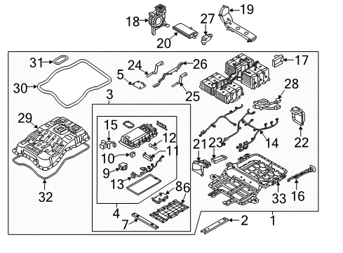 2019 Hyundai Ioniq Battery Gasket Assembly-Waterproof Diagram for 37528-G7000