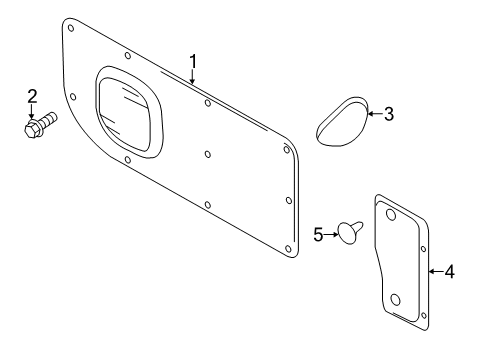 2018 Chevrolet City Express Interior Trim - Side Panel Grommet Diagram for 19316836