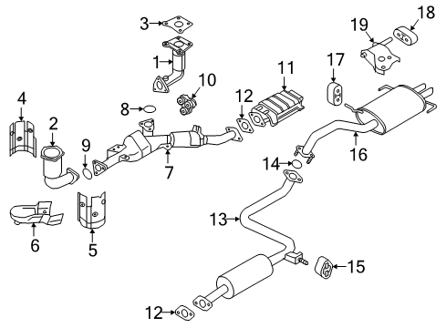 2002 Nissan Maxima Exhaust Components Mounting Assy-Exhaust, Rubber Diagram for 20650-0L700