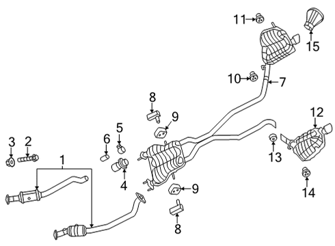 2021 Dodge Durango Exhaust Components RESONATOR-EXHAUST Diagram for 68464874AB