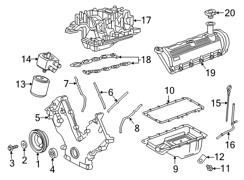 2001 Ford E-350 Super Duty Intake Manifold Manifold Gasket Diagram for 1C2Z-9439-AA