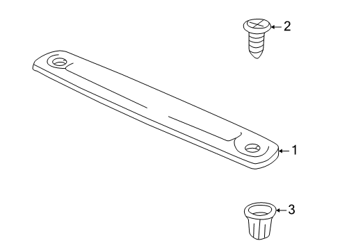 2004 Pontiac Aztek High Mount Lamps Lamp Asm-High Mount Stop Diagram for 10305842