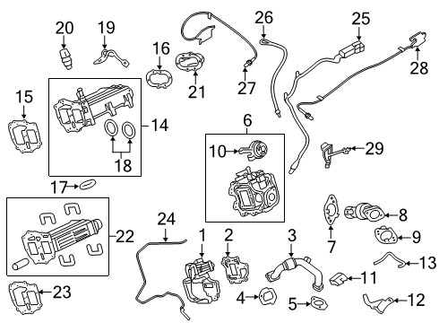 2018 Ford F-250 Super Duty EGR System By-Pass Valve Diagram for HC3Z-9U433-B