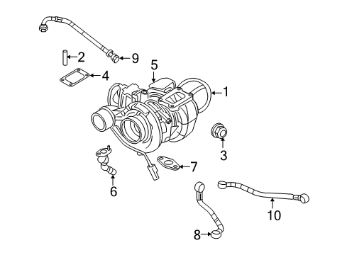 2012 Ram 3500 Turbocharger Hose-Turbo Water Diagram for 68005449AA