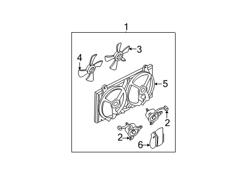 2008 Nissan Maxima Cooling System, Radiator, Water Pump, Cooling Fan Motor Assy-Fan Diagram for 21482-8J000