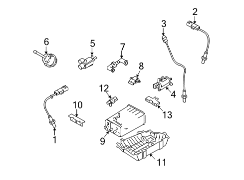 2007 Kia Sedona Emission Components CANISTER Assembly Diagram for 31420-4D500