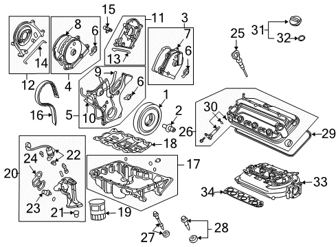 2007 Honda Accord Intake Manifold Gasket, Intake Manifold Diagram for 17115-RAA-A01