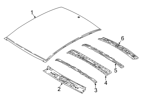 2021 Hyundai Accent Roof & Components Antivibration Pad-Aluminium Diagram for 84178-3B080