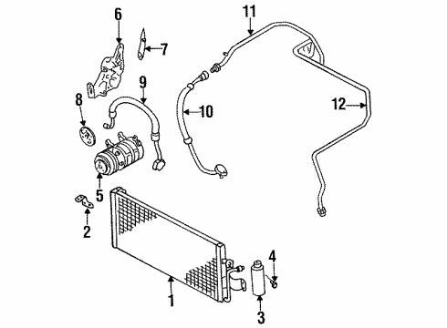 1990 Nissan Axxess Air Conditioner Evaporator Assy-Cooler Diagram for 27280-30R00