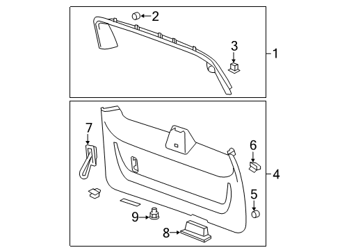 2013 Chevrolet Tahoe Interior Trim - Lift Gate Molding Asm-Lift Gate Window Upper Garnish *Ebony Diagram for 20986938