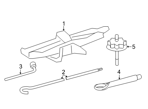 2018 Toyota Camry Jack & Components Jack Assembly Diagram for 09111-33050