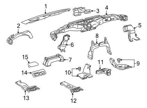 2020 Lexus LX570 Ducts Duct Sub-Assembly, Heater Diagram for 55084-60090