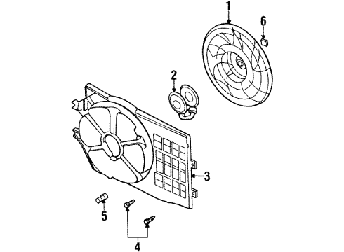 1999 Chrysler Sebring Cooling System, Radiator, Water Pump, Cooling Fan Fan Diagram for 4798545