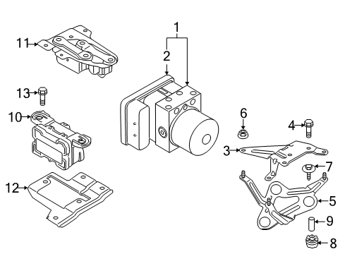 2012 BMW 128i ABS Components Isa Screw Diagram for 07129906656