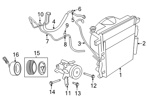 2011 Jeep Liberty Air Conditioner DRIER-Receiver Diagram for 68003970AA