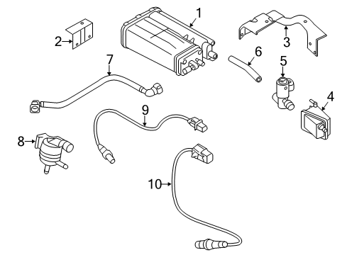 2016 Kia Forte5 Emission Components Bracket-CANISTER SUPPOR Diagram for 31425A7000