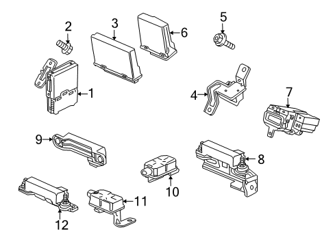 2011 Acura ZDX Ignition Lock Bracket, Smart Main Diagram for 38321-SZN-A01