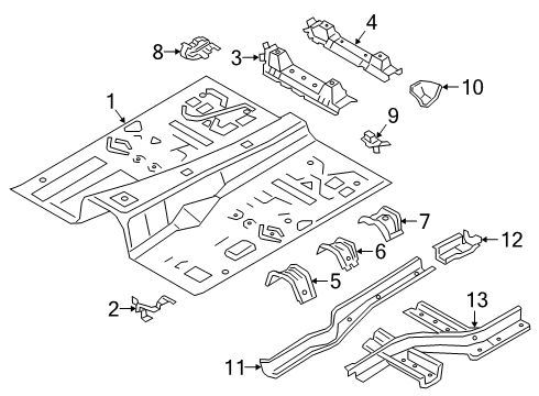 2022 BMW X7 Floor RIGHT FRONT SEAT CONSOLE Diagram for 41008493512