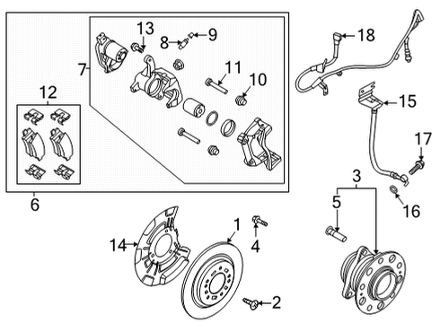 2021 Kia Sorento Brake Components Cable Assembly-ABSEXT, R Diagram for 58960P2300