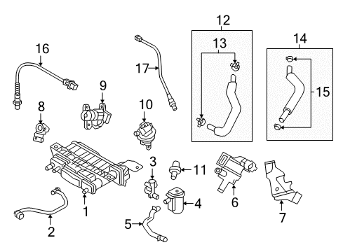 2020 Hyundai Elantra Emission Components Hose Assembly-PCV Diagram for 267202E010