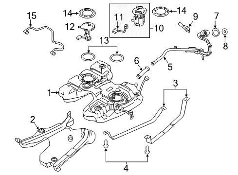 2012 Lincoln MKX Senders Fuel Tank Diagram for BT4Z-9002-A