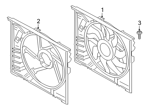 2019 BMW 330i Cooling Fan Fillister Head Screw Diagram for 07119900311