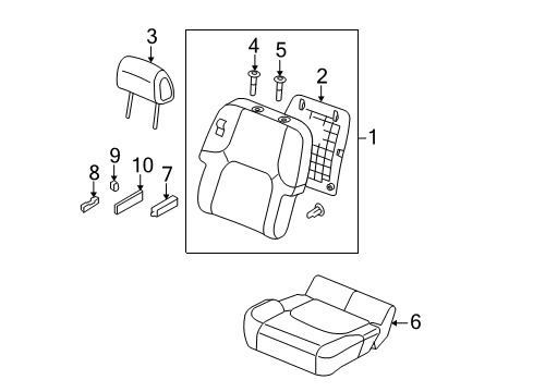 2008 Nissan Pathfinder Front Seat Components Cushion Assy-Front Seat Diagram for 87300-ZS40E