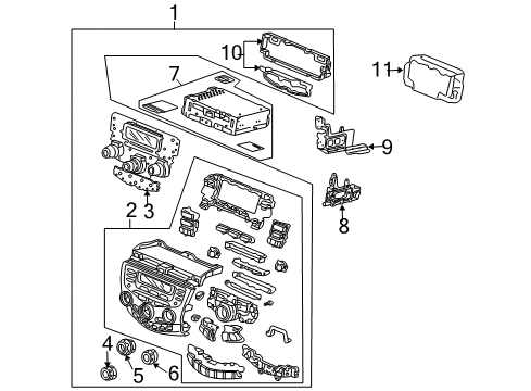 2006 Honda Accord A/C & Heater Control Units Tuner Assy. (Stanley) Diagram for 39175-SDR-A21