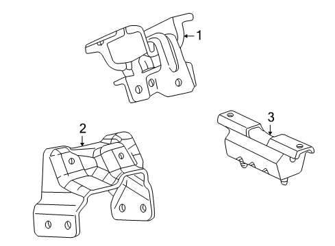 2003 Hummer H2 Engine & Trans Mounting Bracket Asm-Engine Mount Diagram for 15137614