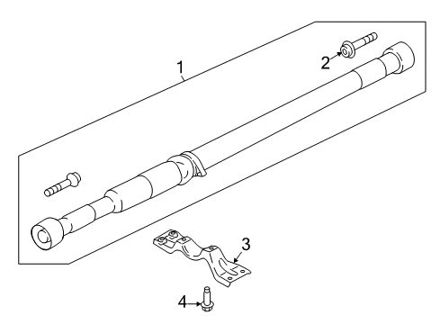 2021 Ford EcoSport Drive Shaft - Rear Bracket Diagram for GN1Z-4B403-A