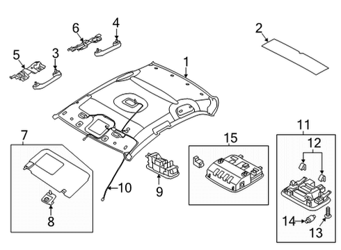 2021 Hyundai Elantra Interior Trim - Roof Bracket Assembly-Assist Handle RR Diagram for 85334-AA000