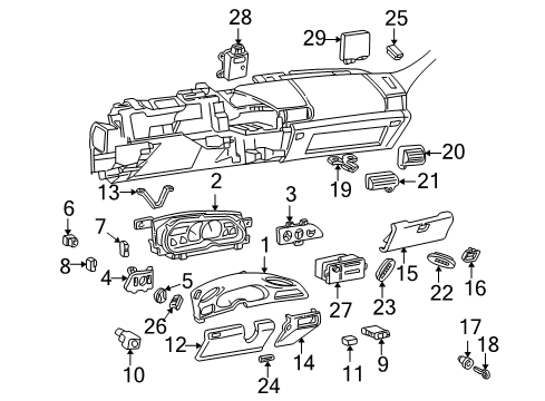 1996 Chevrolet Camaro Instrument Panel Theft Deterrent Module Assembly Diagram for 88964942