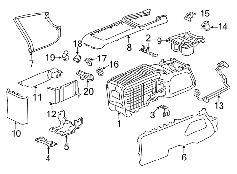 2014 Honda CR-V Heated Seats Lid, Box (Inner) (Usb+Acc) Diagram for 83460-T0A-A21