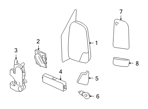 2009 Dodge Sprinter 3500 Mirrors Glass-Mirror Replacement Diagram for 68009992AA