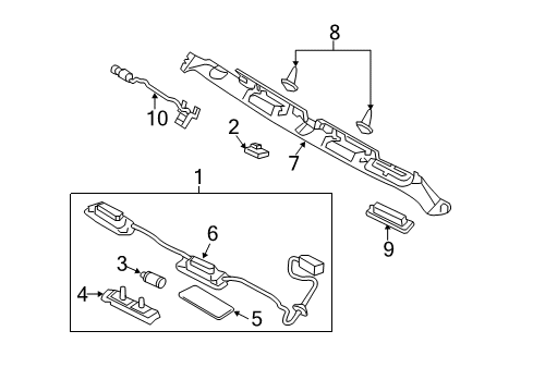 2012 Hyundai Sonata Bulbs Pad-Sealing Diagram for 92530-3F000