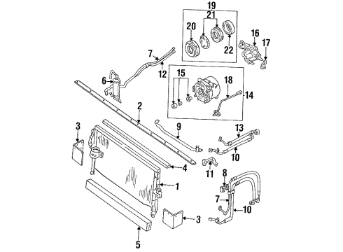 1992 Dodge Ram 50 Air Conditioner -Assembly A/C Diagram for MB630342