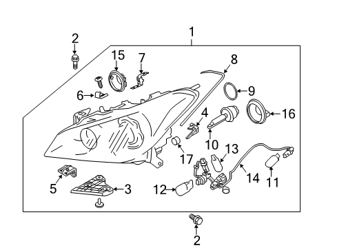 2011 Infiniti M56 Headlamps Tube-Air Breather Diagram for 26397-CY00A