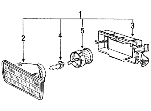 1992 BMW 318i Fog Lamps Covering Cap Diagram for 63171386041